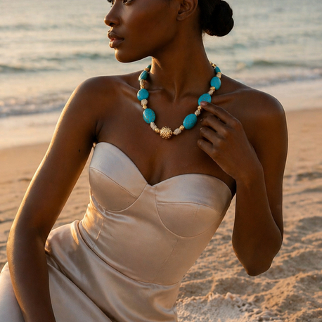 SEA TREASURE – ROYAL TURQUOISE NECKLACE