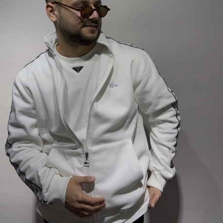 PREMİUM LACOSTE / HIRKA İÇİ PELUŞ RENK BEYAZ