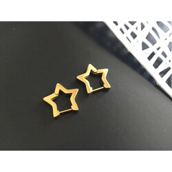 Çelik Gold Yıldız Küpe