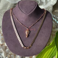 Zirkon Bronz 2’li Kolye ✨