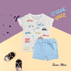 Araba Baskılı Bebek Takım 9-24 Ay