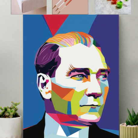 Mustafa Kemal Atatürk - Tablo Boyama Seti