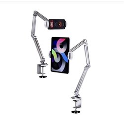 Alüminyum Akrobat Tablet&Telefon Tutucu Stand 360° Oynar Başlıklı Ayarlanabilir Katlanabilir