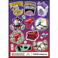 Stiker POPART  Temalı 10  adet 