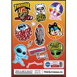 Stiker POPART 2 Temalı 10  adet 