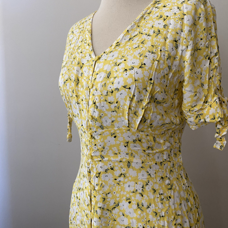Vintage Daisy Print Mini Dress
