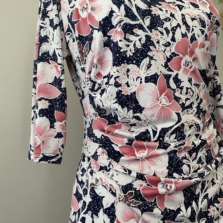Vintage Botanical Print Dress
