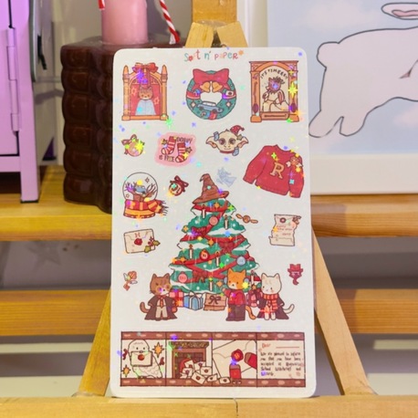 hologramlı hp xmas sticker sheet 