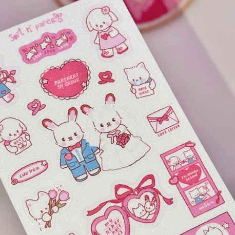 simli lovers sticker sheet 