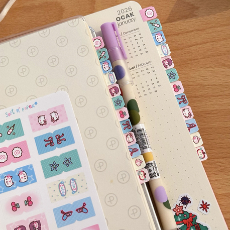 ajandalar için ayları ayırma stickerı (su geçirmez) 