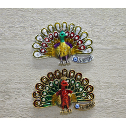 Swarovski Taşlı Tavuskuşu Magnet