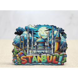 Ahşap İstanbul Temalı Magnet - Model 2