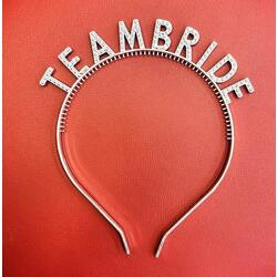 Gümüş Renk Team Bride Taç Gelin ve Nedime Tacı
