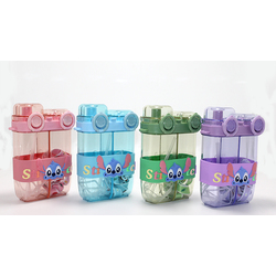 Stitch Çift Bölmeli Pipetli Suluk - Model 1