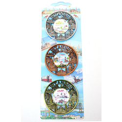 İstanbul Temalı Metal Magnet 3 lü Set Model 2
