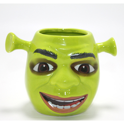 3D Shrek Tasarımı Porselen Kupa Bardak