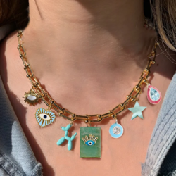 Charm Necklace - Turquoise