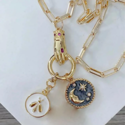 Charm Necklace - Midnight Bee