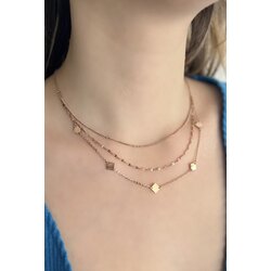 Rose Renk Çelik Kolye