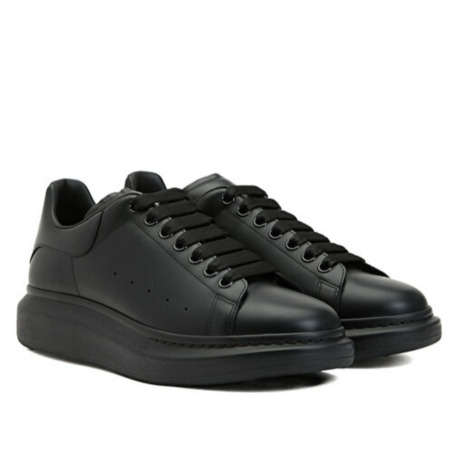 Alexander McQueen Siyah Erkek Deri Sneaker Spor Ayakkabı