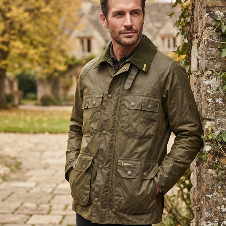 Barbour Hakim Yeşili Mumlu / Waxed Mont / Ceket