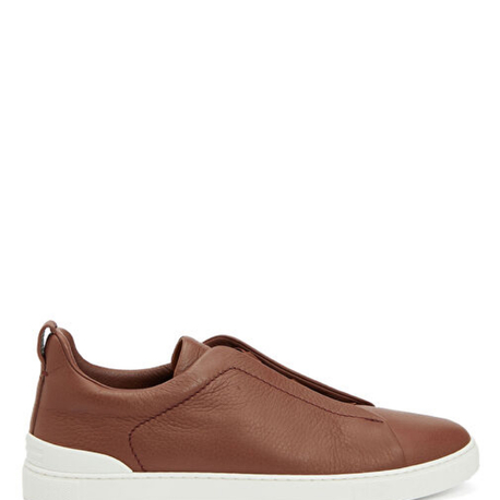 Zegna Kahverengi Erkek Deri Sneaker
