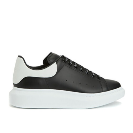 Alexander McQueen Siyah Beyaz Erkek Deri Sneaker