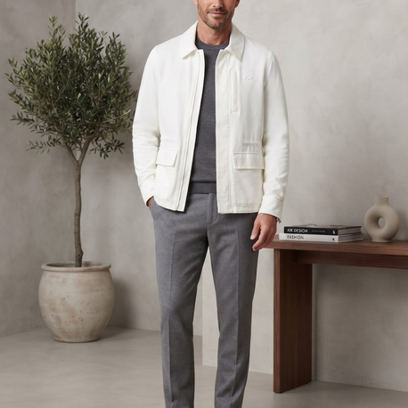 Lacoste Premium Beyaz Gömlek Ceket