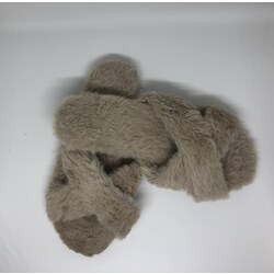 İLKBAHAR İNCE PELUŞ BEJ KADIN EV TERLİĞİ