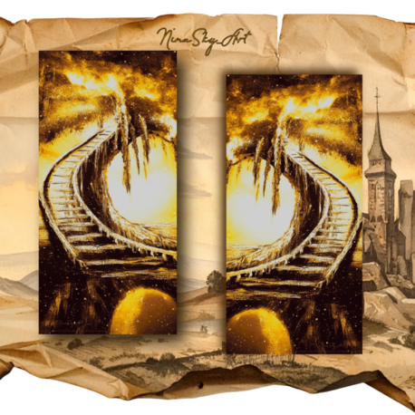 The Light of Yellow Wisdom Diptych Set of 2 — Premium Long Vertical Art by SoulAnchor