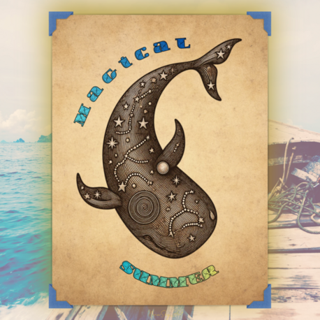 Vintage Magical Summer Cosmic Whale Craft Art | SoulAnchor