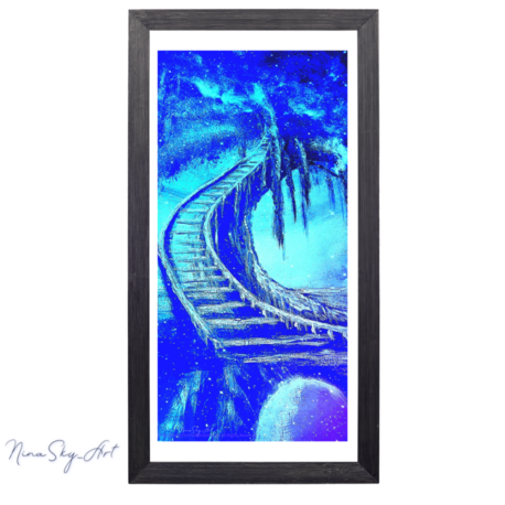 Stairway to Heaven & Blue Mysticism Panel 2 ( Mirror) — Premium Long Vertical Art by SoulAnchor