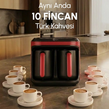 Karaca Hatır Hüp Düet Aroma İkili Türk Kahve Makinesi Imperial Red