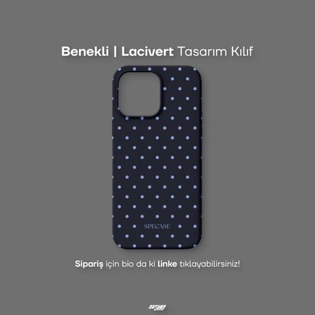 Benekli | Lacivert Tasarım Kılıf