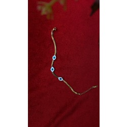 Göz Nazarlı Çelik Bileklik