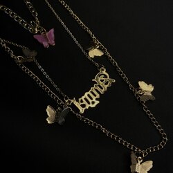 Spossy Vintage Kelebekli Kolye