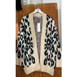 Leopar desenli hırka 