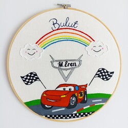 Sulu boyalı kardeş pano
