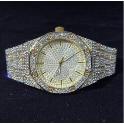 Iced Aude Case Watch (Gold)