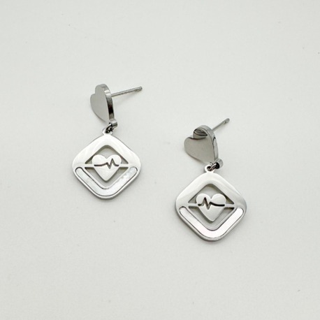 Velithis Sedef Steel Earring | Çelik Küpe