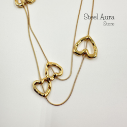 Gold Bliss 316l Çelik Heart Kolye