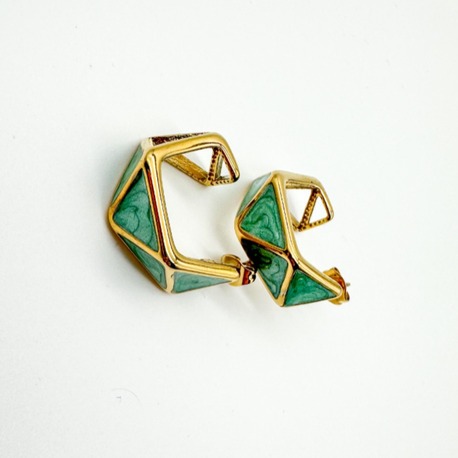 Mirava Geo Steel Earring | Çelik Küpe
