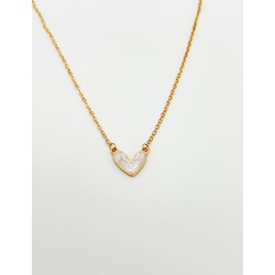 Talon Zincir Kalp Kolye - Gold