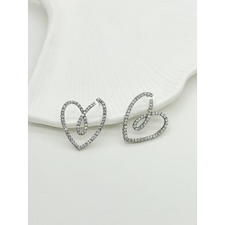 Heart-Shaped Silver Kalp VIP Küpe