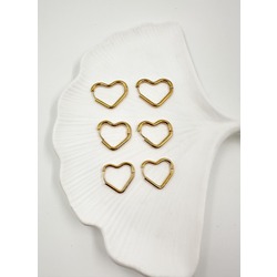 Tri-Heart Steel Earrings 3 Boy 3 Adet 316l Çelik Küpe