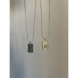 plaka eye kolye gold/gümüş