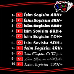 BAYRAKLI İSİM SOYİSİM KAN GURUBU 