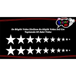 TRAKTÖR CAMINA UYGUN YILDIZ STİCKER 