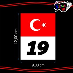 İL PLAKALI BAYRAK ARAÇ ÖN CAMA UYGUNDUR