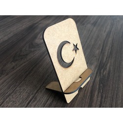 Lazer Kesim Dekoratif Cep Telefonu Standı
